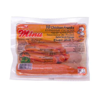 Minu Chicken frank sausage 340g x10